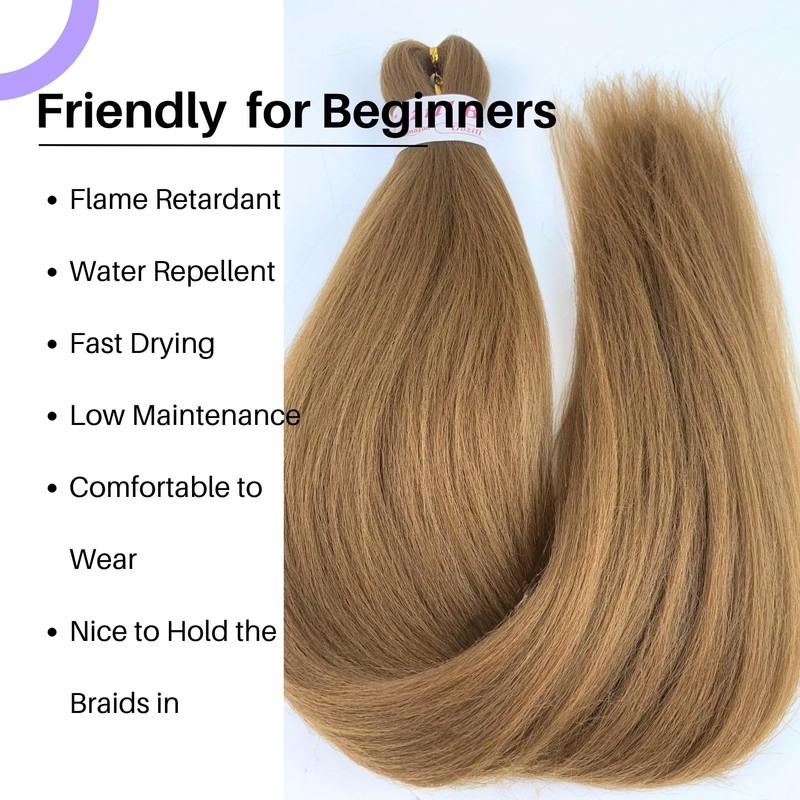 Brown Braiding Hair Pre Stretched Knotless Box Braids Hair
