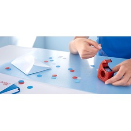 Tesa Tesafilm Abroller (Wellenmesser, bis Rollenbreite 19 mm, rot/blau) 57443-00001-01