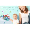 Transparent Gear Airplane Toy - Electric Omni-Directional Design, Vibrant Lights,