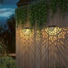 EKQ Solar Fence Lights Wall lihgts Outdoor Decorations 6 Pack