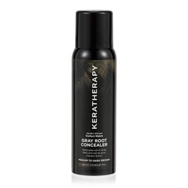KERATHERAPY Keratin Infused Perfect Match Gray Root Concealer, Dark Brown, 3 oz