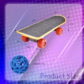 FupetDay Tortoise Treat Ball & Skateboard Toy Set - Feeding Ball for Vegetables & Grass | Toys for Small Pets, Tortoises, and Turtles