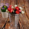 DOERDO Mini Desktop Wastebasket Galvanized Trash Can, for Kitchen Countertop,