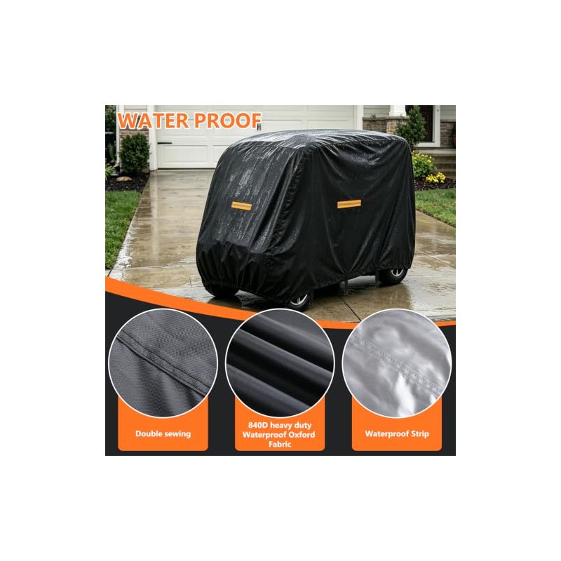 Heavy Duty 840D Mobility Scooter Cover Waterproof (BLACK, L(49 x