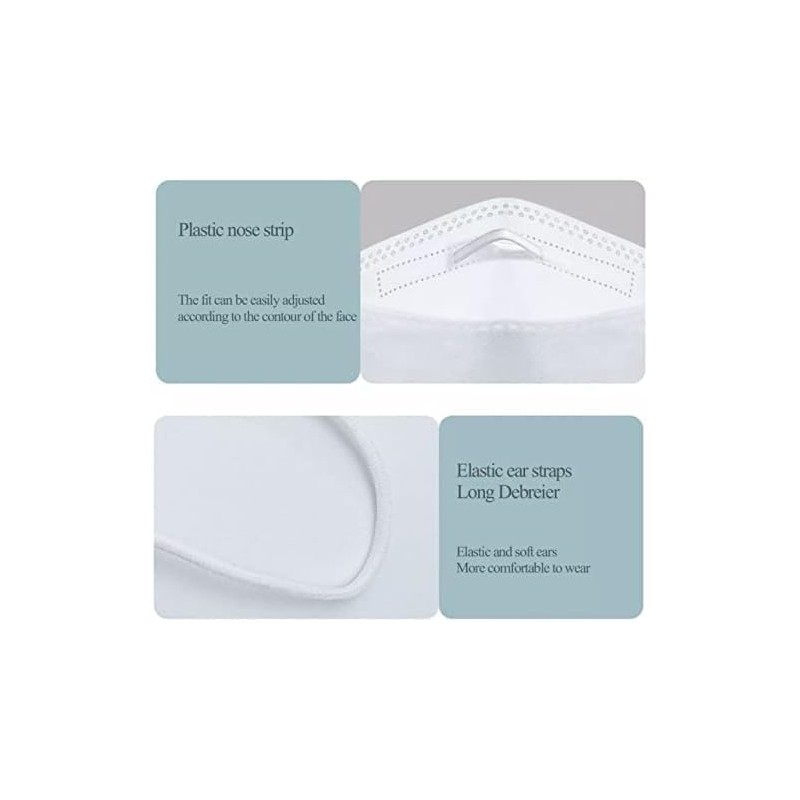 KF94 Face Mask, 4-Layer Protection, Large Size, White, 30 Pack,
