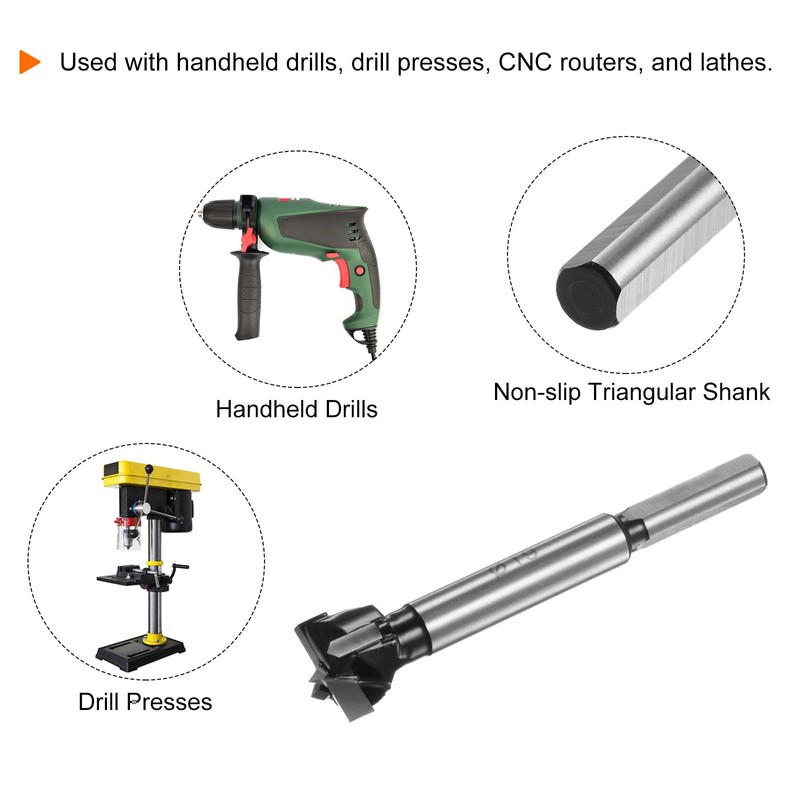 sourcing map Forstner Drill Bit 19mm / 3/4" K30/C1 Tungsten