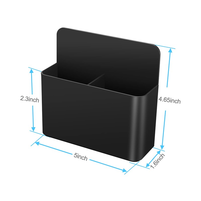 luvtree Black ABS Plastic Magnetic Pen Holder for Refrigerator, Whiteboard,