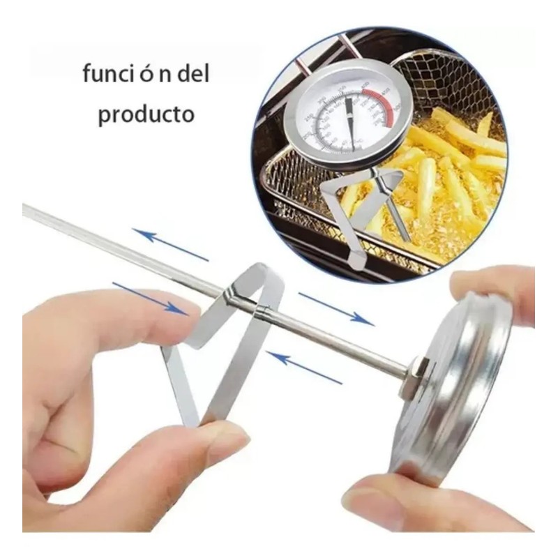 AH Termometro Acero Profesional Para Freidora 20 A 280c Color
