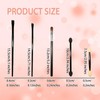 Benixmidart 9Pcs Makeup Brush Set, 1 Eyeliner Brush 1 Eyebrow