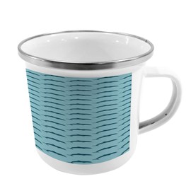 Ambesonne Dolphin Steel Camping Mug, Ocean Aquatic Fauna Dolphin Silhouette with Blue Color Scheme Abstract, Printed Thermal Cup for Camping and Outdoor Activities, Pale Blue Dark Blue