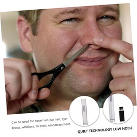 minkissy Recortador de Vello Nasal Eléctrico para Hombre Cabeza y Rotación 360°, Diseño Abs Compacto para Cuidado Facial Seguro y Cómodo