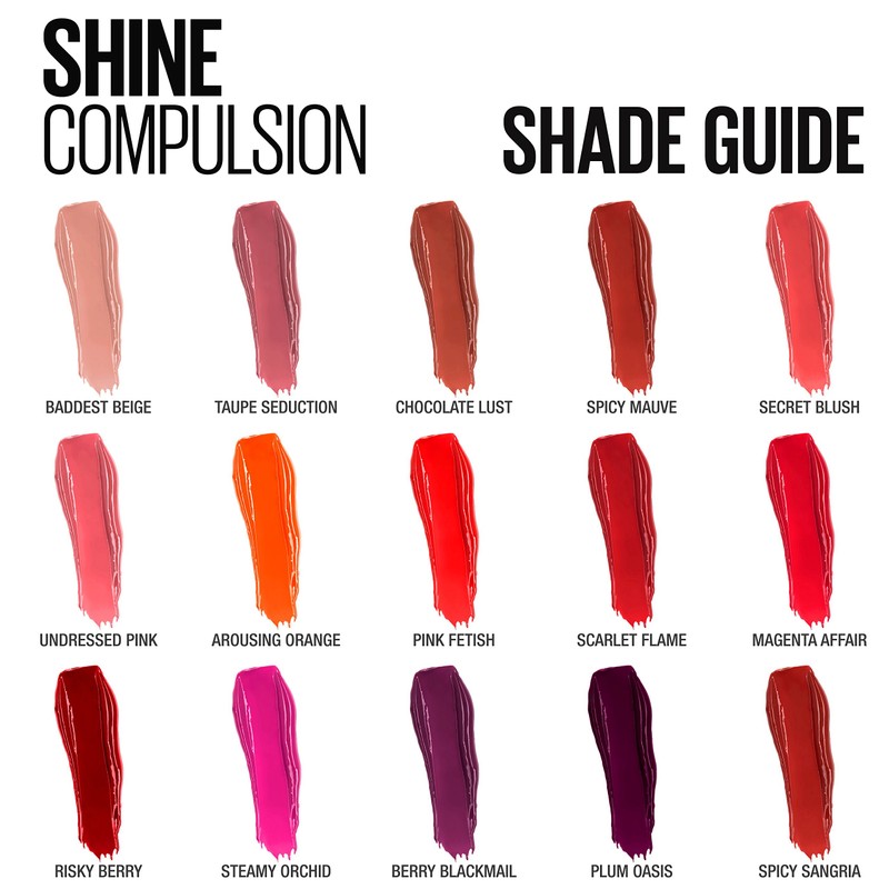 Maybelline New York Color Sensational Shine Compulsion Lipstick Makeup, Undressed