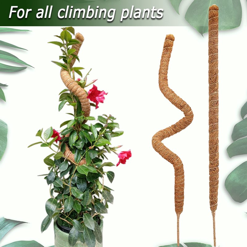 2 Pack Moss Pole, 28 Inch Bendable Moss Pole for