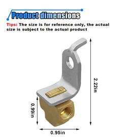 3-Way Female Brake Line Tee for 3/16" Tube, Brass Brake Line Fitting with Mounting Bracket for Inverted Flare Fittings, 3/8"-24 Threads Ports Union Fitting for Brake Line Modifications
