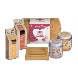 Cosmetiquera Skincare Kit Amor Y Cuidado Regalo Bam Boo Lifestyle Crema, Exfoliante, Jabones y Jabonera                                               