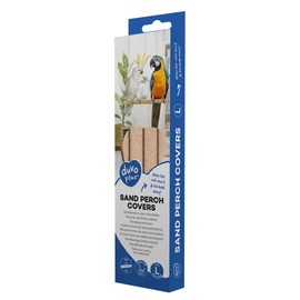 Duvoplus, Set of 3 Sandblasted Large Perch Protectors 25 x 2 x 2 cm Beige Birds