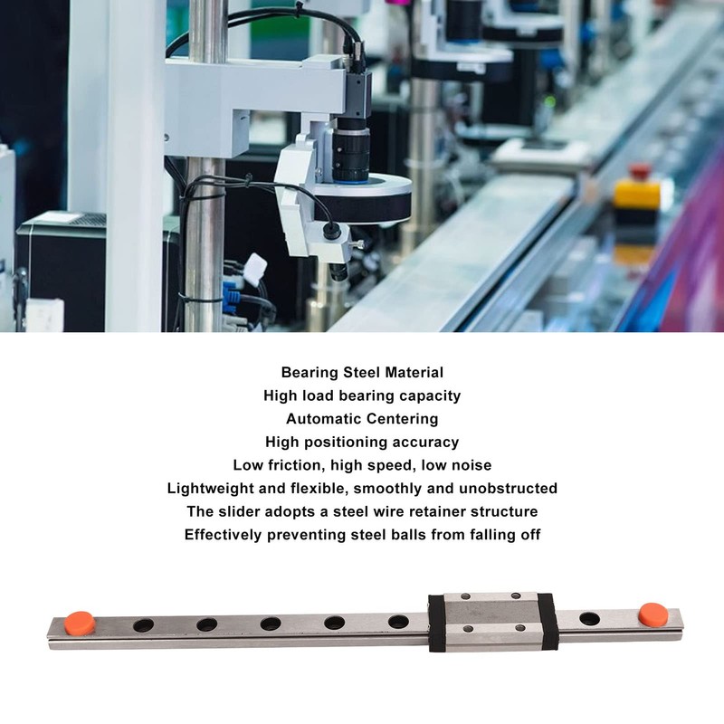 Linear Rail Guide, 200MM MGN9H Linear Guide Rail Slide, Linear