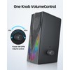 Uakinat Computer Speakers with 6 Colorful RGB Lights,USB Powered 3.5mm