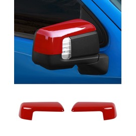 Mirror Cap Cover Trim Compatible with 2019 2020 2021 2022 2023 2024 Chevy Silverado 1500 and GMC Sierra 1500 Accessories Left Right Side View Upper Mirror Cover Caps, Red