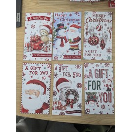 Cute Christmas Self Sealing Money Wallet Gift Voucher Envelopes Pack of 6