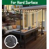 Tigerden 10ft String Light Poles for Hard Surfaces, Light Poles