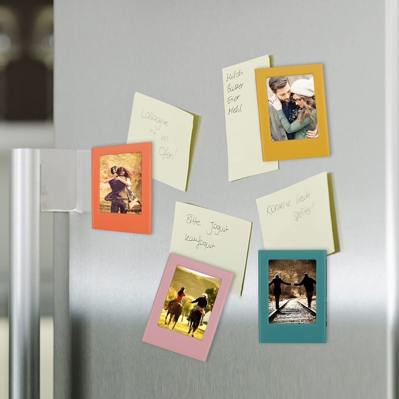 10 Color Magnetic Photo Frame Plastic Refrigerator Magnets Fridge Frames