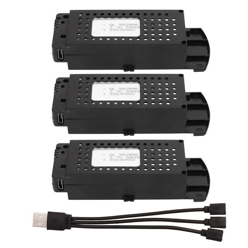 3 Pcs Lithium Battery for Remote Control Aircraft 3000mAh RC