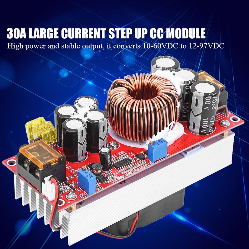 LiebeWH DC-DC Step Up Converter, 10-60V to 12-97V, 1500W, 30A,