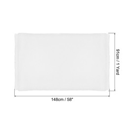 sourcing map Waterproof Canvas Fabric 8 Oz 148cm 600D Marine Water Resistant Material 1 Yard for Outdoor Furniture Cushion, Bag Sewing,White