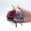 Rikyo Rikyo 2 Rose Flower Wrist Corsage Boutonniere Set,Silk Flower