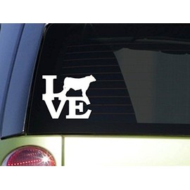 EZ-STIK Cattle Love 6" STICKERF156 Decal Bull Cowboy Cowgirl Western Saddle Rodeo