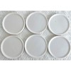 CHISELED ST DF SK White Marble Coasters Raised Edges- Designer
