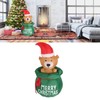 1.5m Christmas Inflatable Lovely Bear in Gift Bag with LED