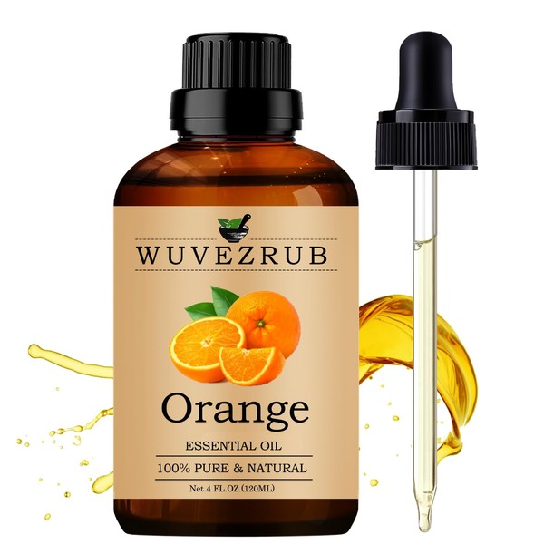 Orange Essential Oils 120ML, Organic 100% Pure and Natural Orange
