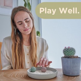 Circles of Life 12” Wonderscape | Handmade Sand & Sculpture Garden | Interactive, Multisensory, and Tactile Art Experience & Home Decor | Designed & Handcrafted by Portland Artists, Olander Earthworks