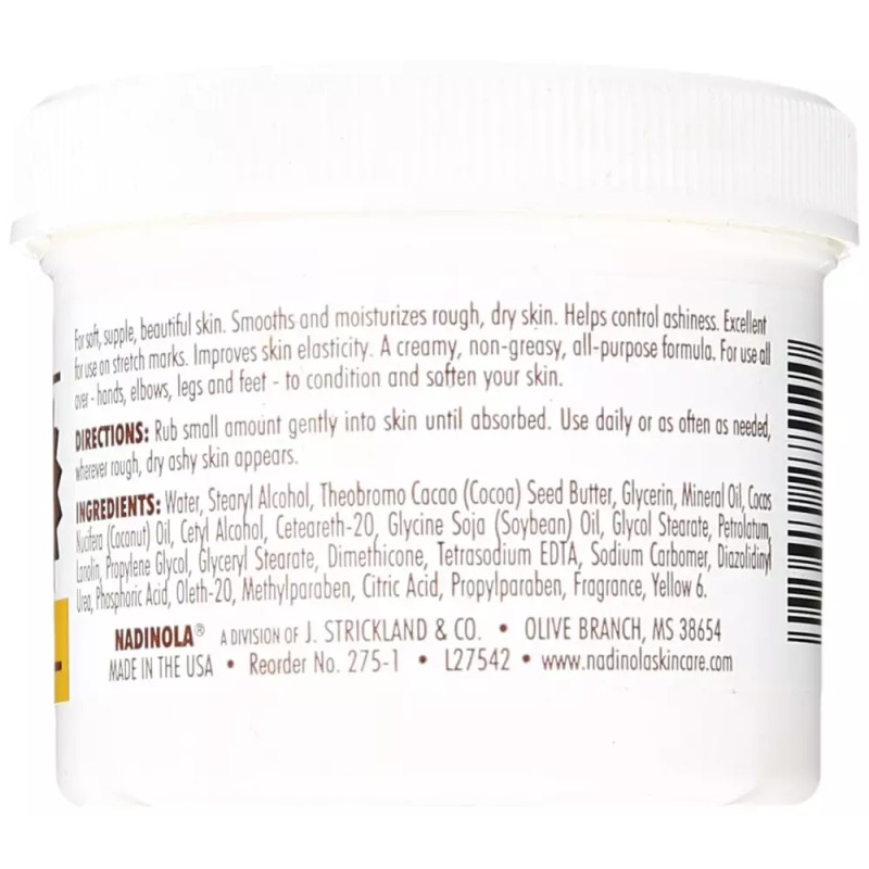 Nadina 나디놀라 코코아 버터 크림 4온스 Nadolla Cocoa Butter Cream