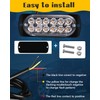 DEFVNSY 4-Pack Super Bright Amber 12-LED 12V 24V 36W Car