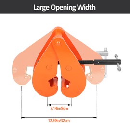 Nisorpa 11000lbs/5 Ton Heavy Duty Vertical Beam Clamp, 3.14-12.59 Inch Adjustable Opening Range, Working Load Capacity I Beam Lifting Clamp for Rigging Steel Beam Clamp Tool