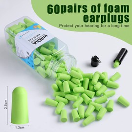 AiQInu Ohrstöpsel zum Schlafen,gehörschutz ohrstöpsel 60 Paare 38 dB SNR, Superweiche Schaum Gehörschutzstöpsel,Lärmschutz Ohrenstöpsel ideal für Schnarchen, Lernen, Reisen, Konzerte