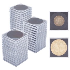 WEBEEDY Pack of 40 Coin Holder Coin Snap Holder Protective Seal Coin Holder Case Silver Dollar Display Box for Coin Collection Supplies