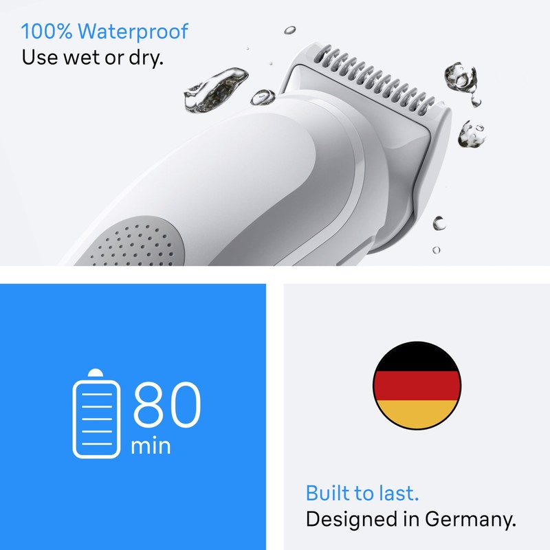 Braun Body Groomer Series 3, +6 Grooming Tools, with SkinGuard,