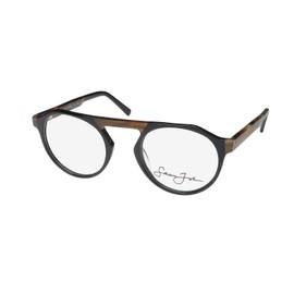 Sean John 5114 Full-Rim Premium Segment Genuine Designer Eyeglass Frame/Glasses [50-22-150, shiny black brown]