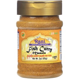 Rani Fish Curry Masala (14-Spice Curry Blend for Fish) 3oz (85g) PET Jar, Shaker Top ~ All Natural | Vegan | Gluten Friendly | NON-GMO | Indian Origin
