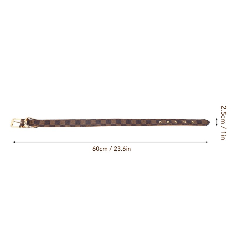 Dog Collar Durable Soft Stylish Plaid Pattern Dog Collar Adjustable
