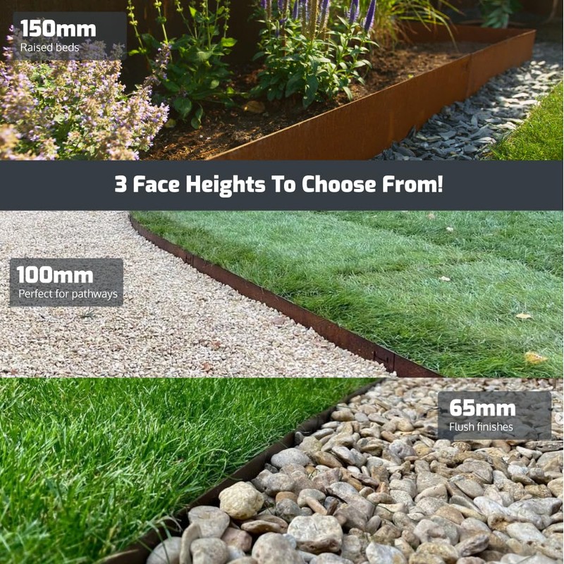 CORE EDGE Lawn Edging | Flexible Decorative Steel Garden Lawn