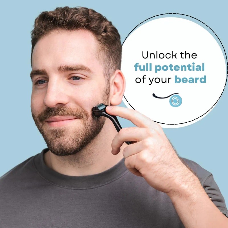 Folliroll Derma Roller - 540 Microagujas Para Barba, Cabello