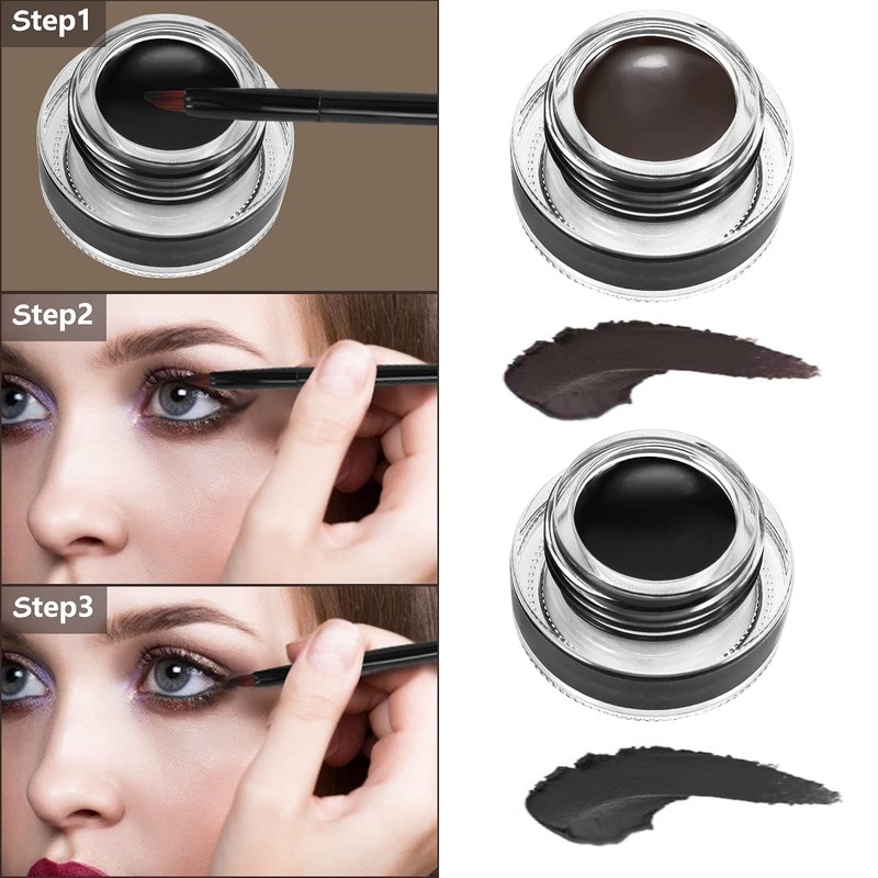 Boobeen 2 Colours Liner Eyeliner Gel - Eyebrow Colour Gel
