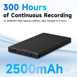 Vivaniir 128GB Digital Voice Recorder Portable, 300 Hours Ultra Long Life USB-C Recording Device with Voice Recognition and Noise Reduction for Meetings, Interviews, Classes