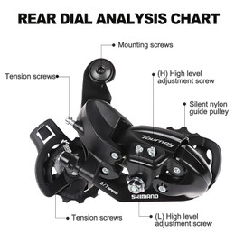 RainFlowwer Bike Rear Derailleur TY300 Direct Mount 6/7 Speed for Mountain Bicycle