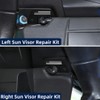 Sun Visor Repair Kit Visor Mounting Clips Aluminum Black Sun